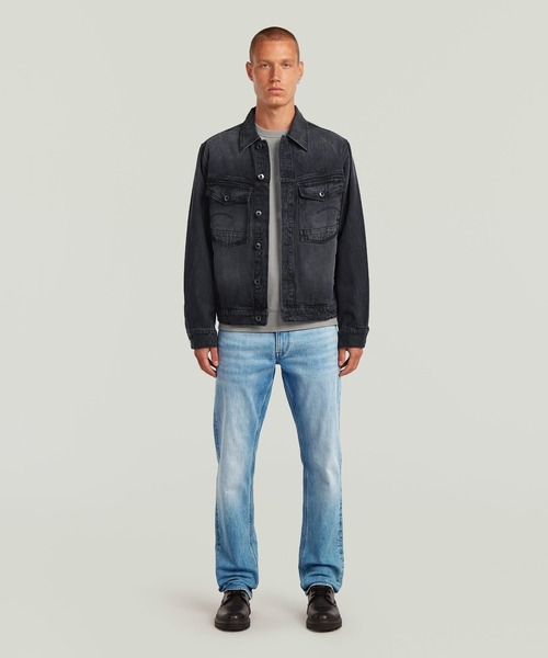 G-STAR(ジースター)の「DAKOTA JACKET/ヴィンテージライクウォッシュド加工クラシックスタイルデニムジャケット(デニムジャケット・メンズ・ブラック系その他・X-SMALL/MEDIUM/SMALL/LARGE/X-LARGE)」の3枚目の写真