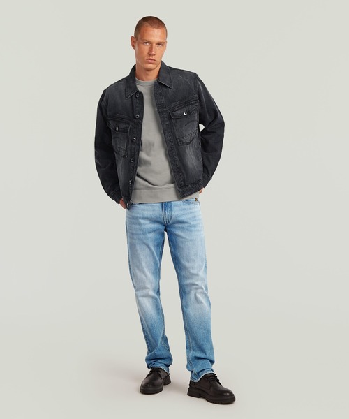 G-STAR(ジースター)の「DAKOTA JACKET/ヴィンテージライクウォッシュド加工クラシックスタイルデニムジャケット(デニムジャケット・メンズ・ブラック系その他・X-SMALL/MEDIUM/SMALL/LARGE/X-LARGE)」の4枚目の写真