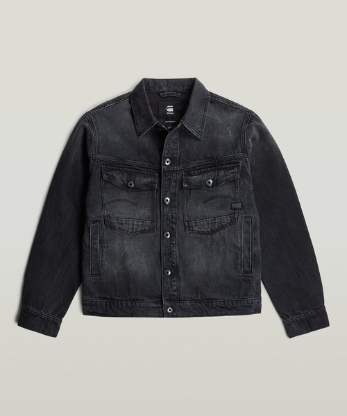 G-STAR(ジースター)の「DAKOTA JACKET/ヴィンテージライクウォッシュド加工クラシックスタイルデニムジャケット(デニムジャケット・メンズ・ブラック系その他・X-SMALL/MEDIUM/SMALL/LARGE/X-LARGE)」の7枚目の写真