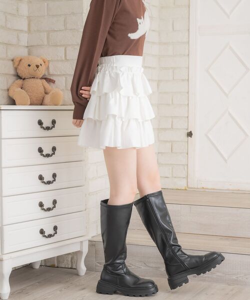 ems excite（エムズエキサイト）の「3段ミニSK（スカート・レディース・オフホワイト/ベージュ/ブラック・FREE）」の12枚目の写真