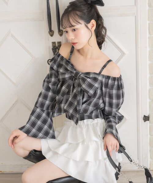 ems excite（エムズエキサイト）の「3段ミニSK（スカート・レディース・オフホワイト/ベージュ/ブラック・FREE）」の16枚目の写真