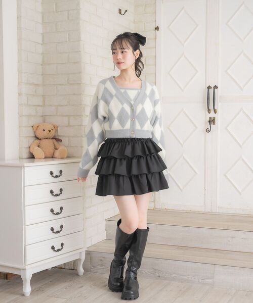 ems excite（エムズエキサイト）の「3段ミニSK（スカート・レディース・オフホワイト/ベージュ/ブラック・FREE）」の20枚目の写真