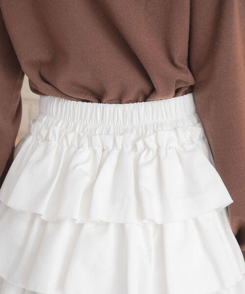 ems excite（エムズエキサイト）の「3段ミニSK（スカート・レディース・オフホワイト/ベージュ/ブラック・FREE）」の6枚目の写真