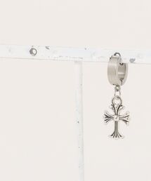 B.I.D.（ビーアイディー）の「《Bz》EK443/ドロップクロスフープリングピアス/メンズ/片耳用（ピアス（片耳用））」