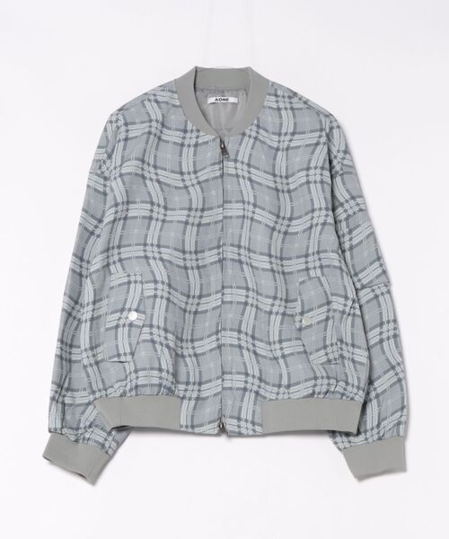 ブルゾン アウター a.p.o.v. -ankoROCK's select- ビンテージライククラック合成皮革ジャケット / スタンドブルゾン メンズ a.p.o.v. -ankoROCK´s select- ウェーブチェック柄ブルゾンジャケット