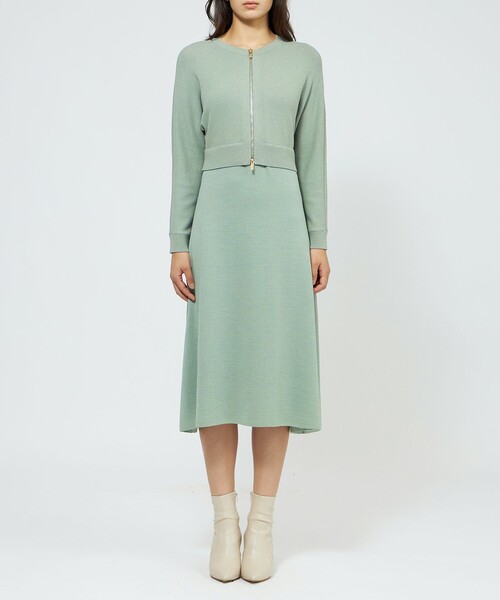 EPOCA(エポカ)の「【La maglia】 ジップアップニットワンピース(ワンピース・レディース・ブラック/グリーン系その他・38/40)」の5枚目の写真