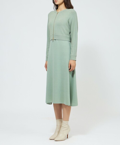 EPOCA(エポカ)の「【La maglia】 ジップアップニットワンピース(ワンピース・レディース・ブラック/グリーン系その他・38/40)」の6枚目の写真