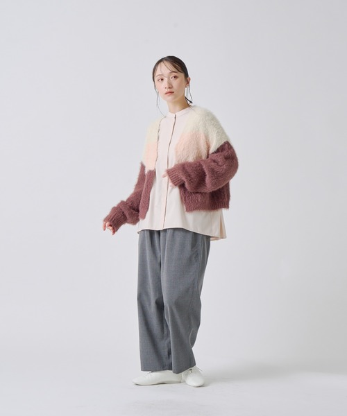 Kelen(ケレン)の「「KELEN / ケレン」トリコロールシャギーニットカーディガン(ニット/セーター・レディース・カーキ/ピンク/ブルー系その他・FREE)」の12枚目の写真