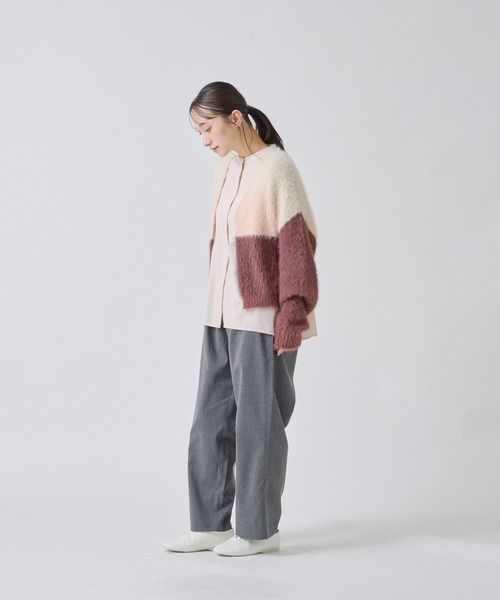 Kelen(ケレン)の「「KELEN / ケレン」トリコロールシャギーニットカーディガン(ニット/セーター・レディース・カーキ/ピンク/ブルー系その他・FREE)」の14枚目の写真