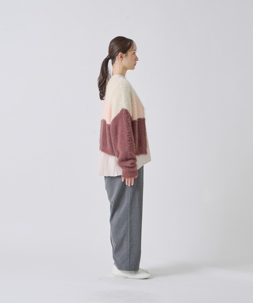 Kelen(ケレン)の「「KELEN / ケレン」トリコロールシャギーニットカーディガン(ニット/セーター・レディース・カーキ/ピンク/ブルー系その他・FREE)」の21枚目の写真