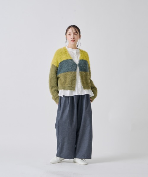 Kelen(ケレン)の「「KELEN / ケレン」トリコロールシャギーニットカーディガン(ニット/セーター・レディース・カーキ/ピンク/ブルー系その他・FREE)」の22枚目の写真