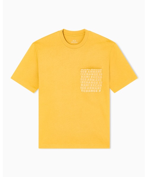 ARMANI EXCHANGE(アルマーニエクスチェンジ)の「【A|X アルマーニ エクスチェンジ】オールオーバーロゴポケット 半袖クルーネックTシャツ/REGULAR+(Tシャツ/カットソー・メンズ・ダークネイビー/マスタード・LARGE/MEDIUM/SMALL/X-LARGE/X-SMALL/XX-LARGE)」の8枚目の写真