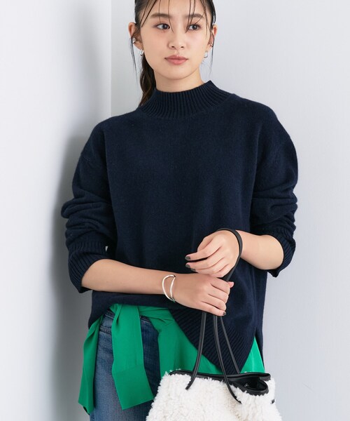 セール】【冬ニット人気NO．1！／カシミヤ混】ミドルゲージハイネック
