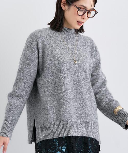 美品　CIVIDINI　チヴィディーニ インターシャ編みニット ミドルゲージ　M 冬ニット人気NO．1！／カシミヤ混】ミドルゲージハイネックニット