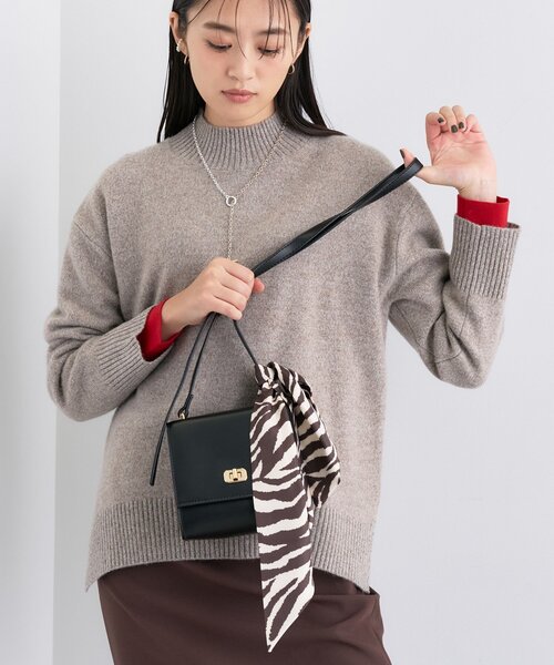 冬ニット人気NO．1！／カシミヤ混】ミドルゲージハイネックニット