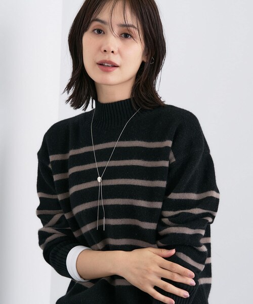 冬ニット人気NO．1！／カシミヤ混】ミドルゲージハイネックニット