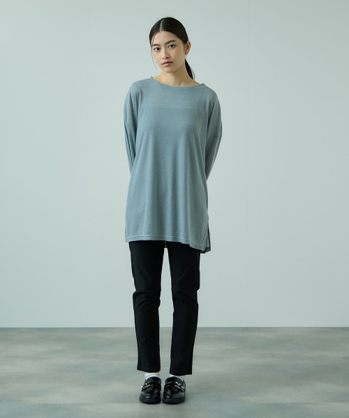 VICKY(ビッキー)の「セミシアーオーバーサイズカットソー≪手洗い可能≫(Tシャツ/カットソー・レディース・ブルー/アイボリー/ブラック・M)」の15枚目の写真