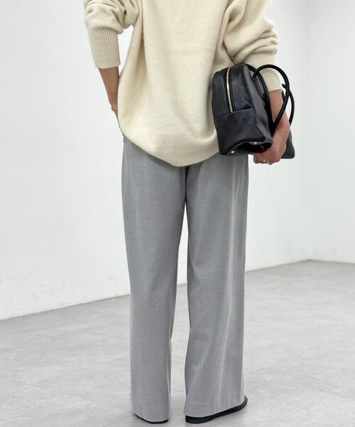 RIVE DROITE（リヴドロワ）の「【真冬まで暖か】両面起毛イージーストレートパンツ（その他パンツ・レディース・グレー/オフホワイト/モカ・38/36）」の21枚目の写真