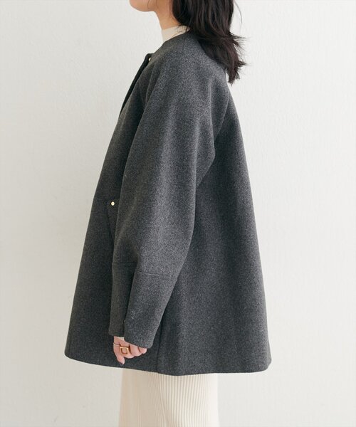 osono〉2WAYノーカラーコート（ノーカラーコート）｜natural couture