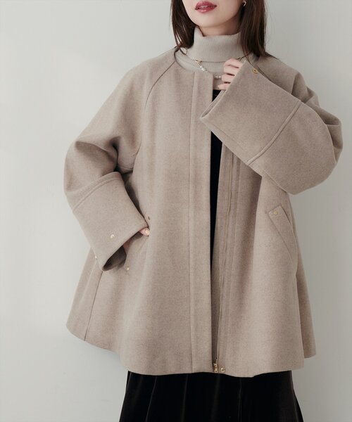 osono〉2WAYノーカラーコート（ノーカラーコート）｜natural couture