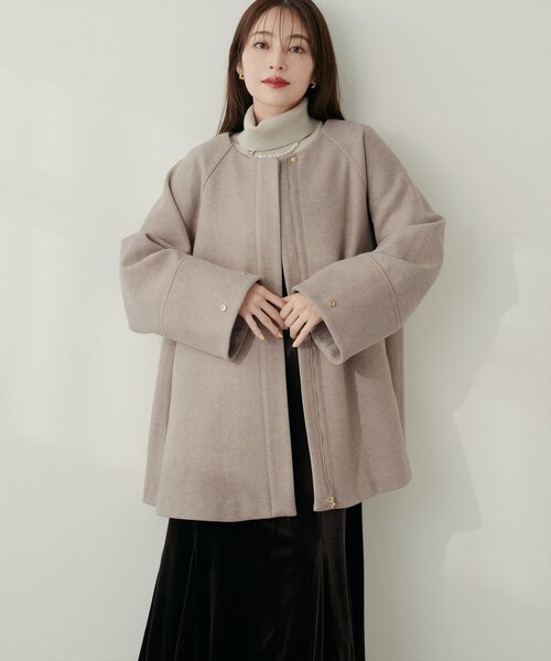 osono〉2WAYノーカラーコート（ノーカラーコート）｜natural couture