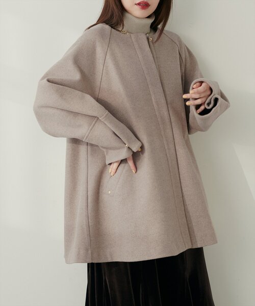 osono〉2WAYノーカラーコート（ノーカラーコート）｜natural couture