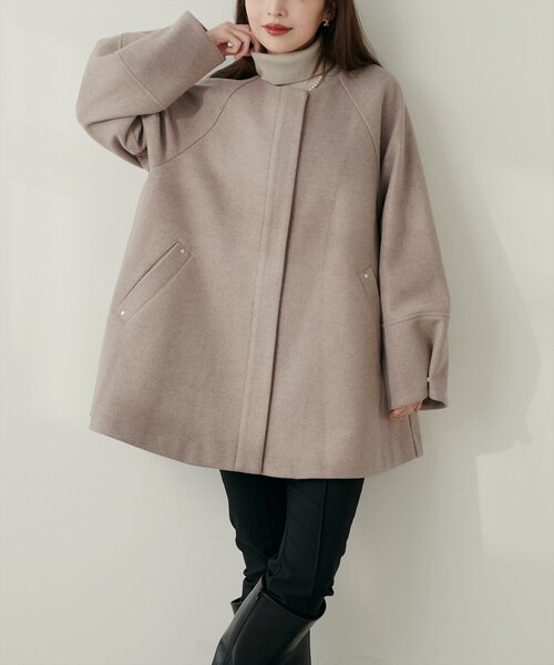 セール】〈osono〉2WAYノーカラーコート（ノーカラーコート