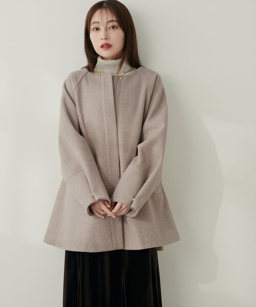 osono〉2WAYノーカラーコート（ノーカラーコート）｜natural couture