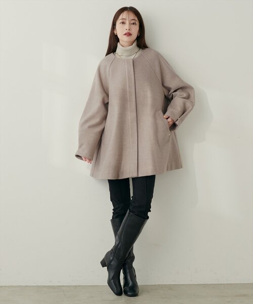 ノコオーノ アウター 定価6万円超え osono〉2WAYノーカラーコート（ノーカラーコート）｜natural couture