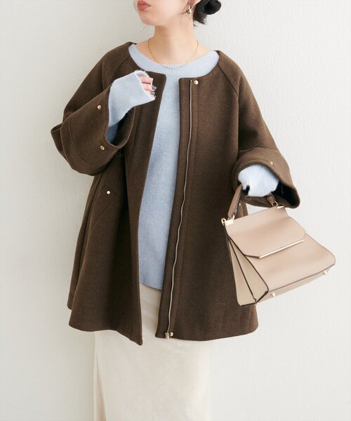 セール】〈osono〉2WAYノーカラーコート（ノーカラーコート
