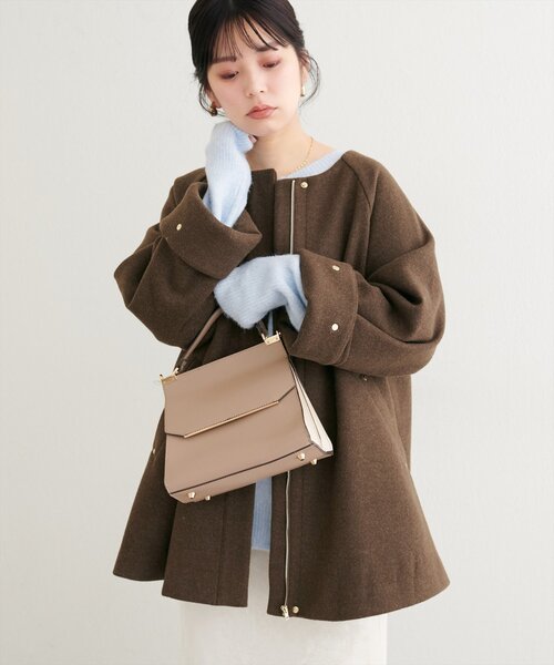 osono〉2WAYノーカラーコート（ノーカラーコート）｜natural couture