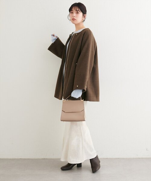 osono〉2WAYノーカラーコート（ノーカラーコート）｜natural couture