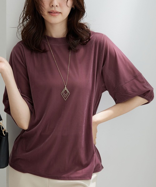 BELLUNA PLUS(ベルーナ)の「ベロア素材ふんわり袖プルオーバー(Tシャツ/カットソー・レディース・ブラック/ワイン/グレー・MEDIUM/X-LARGE/LARGE)」の18枚目の写真