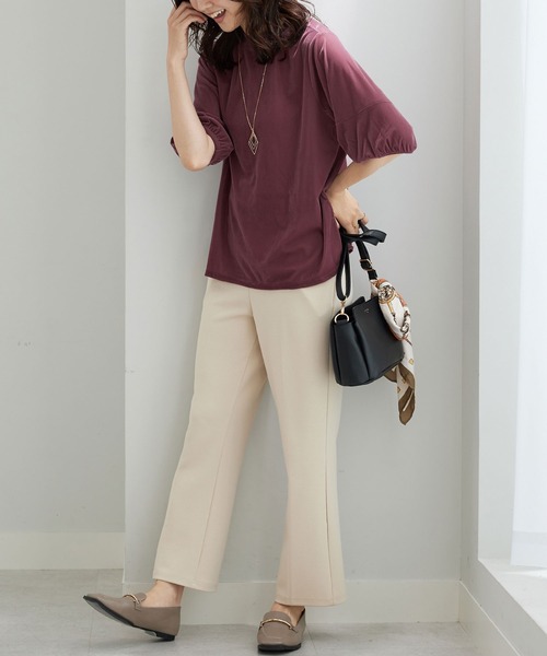 BELLUNA PLUS(ベルーナ)の「ベロア素材ふんわり袖プルオーバー(Tシャツ/カットソー・レディース・ブラック/ワイン/グレー・MEDIUM/X-LARGE/LARGE)」の17枚目の写真