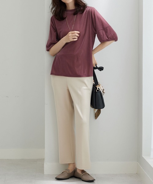 BELLUNA PLUS(ベルーナ)の「ベロア素材ふんわり袖プルオーバー(Tシャツ/カットソー・レディース・ブラック/ワイン/グレー・MEDIUM/X-LARGE/LARGE)」の16枚目の写真