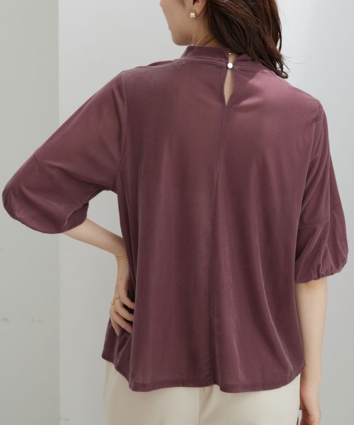 BELLUNA PLUS(ベルーナ)の「ベロア素材ふんわり袖プルオーバー(Tシャツ/カットソー・レディース・ブラック/ワイン/グレー・MEDIUM/X-LARGE/LARGE)」の20枚目の写真