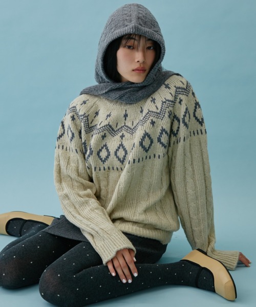 セール】ノルディック柄ルーズニット（ニット/セーター）｜FUULLY
