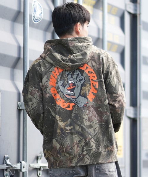 SANTA CRUZ（サンタクルーズ）の「【ムラサキスポーツ限定】SANTACRUZ/サンタクルーズ フルジップパーカー バックプリント 502254309（パーカー・メンズ・リアルツリーカモ・XL/L/M）」の4枚目の写真