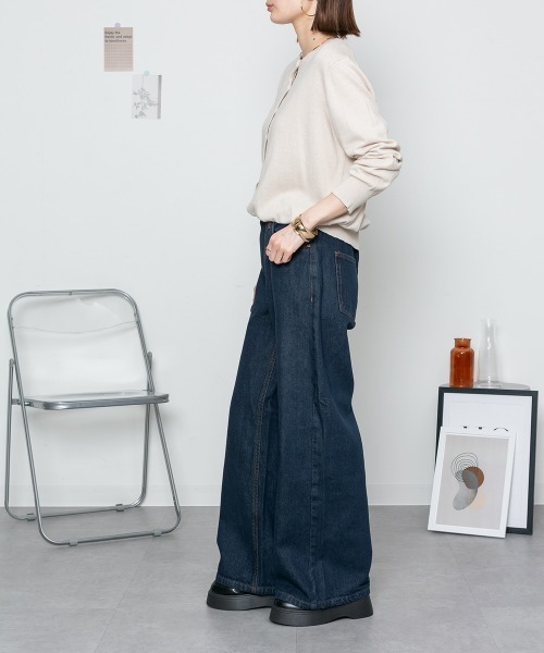 RCD(アールシーディー)の「ヴィンテージ加工デニムパンツ(その他パンツ・レディース・ワンウォッシュ/ネイビー/ブルー・LL/3L/4L/M/L)」の20枚目の写真