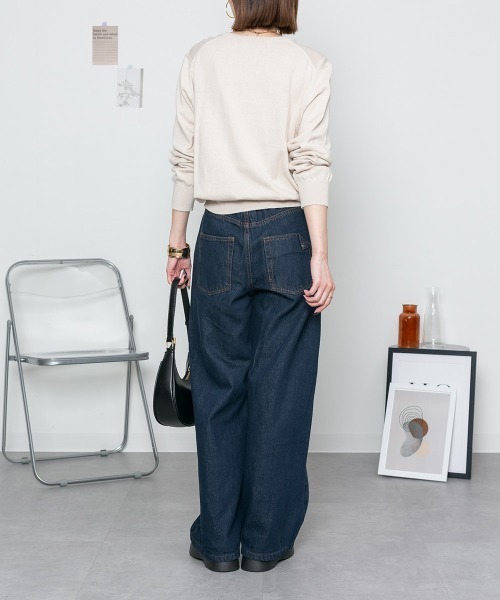 RCD(アールシーディー)の「ヴィンテージ加工デニムパンツ(その他パンツ・レディース・ワンウォッシュ/ネイビー/ブルー・LL/3L/4L/M/L)」の21枚目の写真