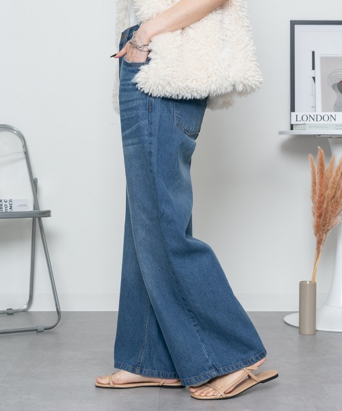 RCD(アールシーディー)の「ヴィンテージ加工デニムパンツ(その他パンツ・レディース・ワンウォッシュ/ネイビー/ブルー・LL/3L/4L/M/L)」の8枚目の写真