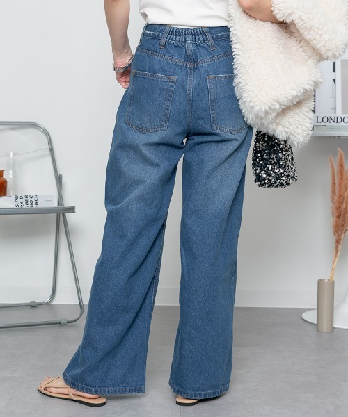 RCD(アールシーディー)の「ヴィンテージ加工デニムパンツ(その他パンツ・レディース・ワンウォッシュ/ネイビー/ブルー・LL/3L/4L/M/L)」の9枚目の写真