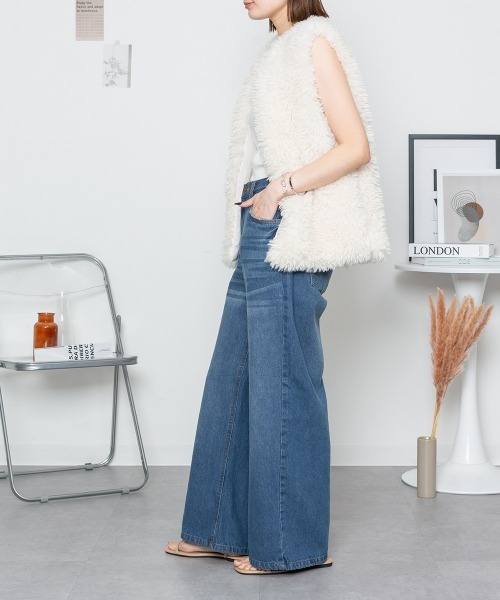 RCD(アールシーディー)の「ヴィンテージ加工デニムパンツ(その他パンツ・レディース・ワンウォッシュ/ネイビー/ブルー・LL/3L/4L/M/L)」の17枚目の写真