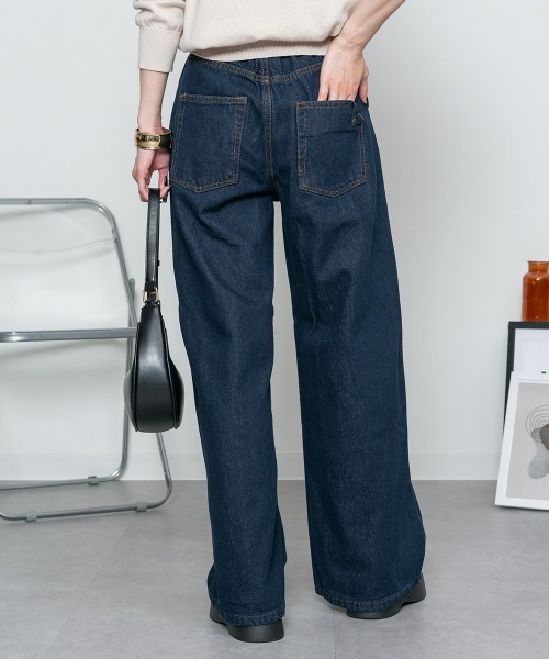 RCD(アールシーディー)の「ヴィンテージ加工デニムパンツ(その他パンツ・レディース・ワンウォッシュ/ネイビー/ブルー・LL/3L/4L/M/L)」の12枚目の写真