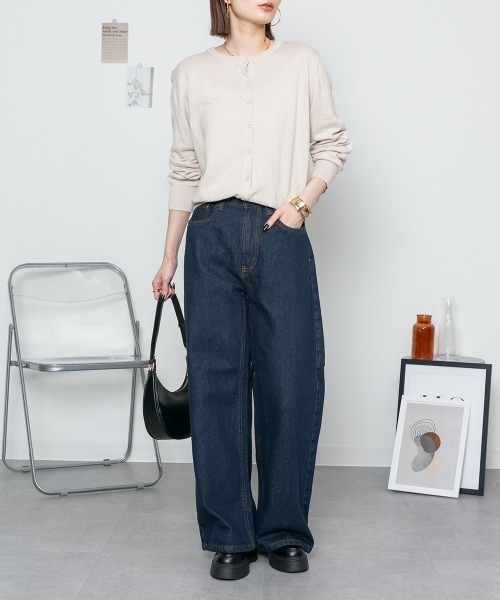 RCD(アールシーディー)の「ヴィンテージ加工デニムパンツ(その他パンツ・レディース・ワンウォッシュ/ネイビー/ブルー・LL/3L/4L/M/L)」の19枚目の写真