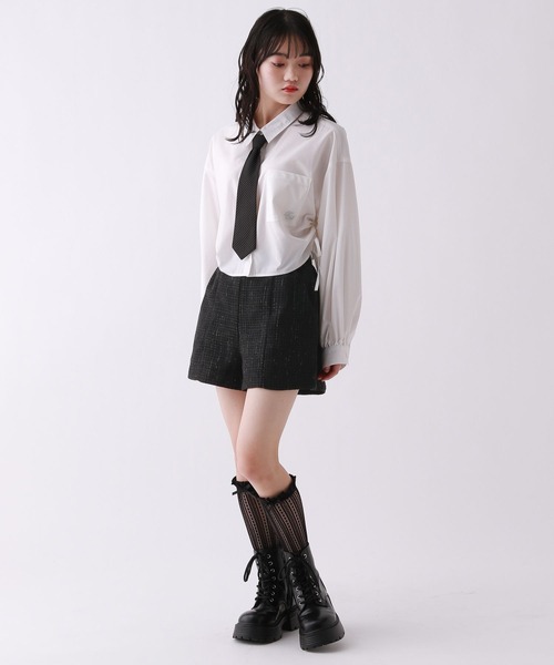 repipi armario（レピピ アルマリオ）の「ネクタイ付きシャーリングシャツ（シャツ/ブラウス・キッズ・サックスブルー/グレー系その他/オフホワイト・LARGE/MEDIUM）」の12枚目の写真