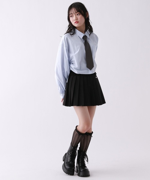 repipi armario（レピピ アルマリオ）の「ネクタイ付きシャーリングシャツ（シャツ/ブラウス・キッズ・サックスブルー/グレー系その他/オフホワイト・LARGE/MEDIUM）」の14枚目の写真