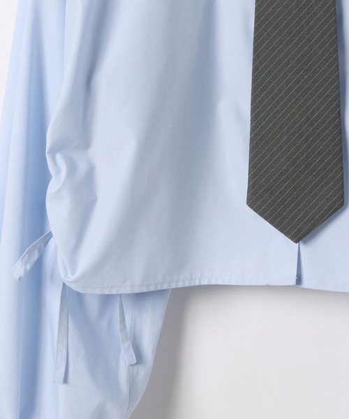 repipi armario（レピピ アルマリオ）の「ネクタイ付きシャーリングシャツ（シャツ/ブラウス・キッズ・サックスブルー/グレー系その他/オフホワイト・LARGE/MEDIUM）」の20枚目の写真