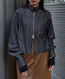 【&g'aime】デニムショートシャツ Denim Short Shirt