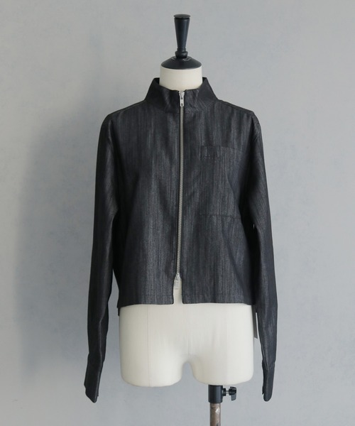 &g'aime(アンジェム)の「【&g'aime】デニムショートシャツ Denim Short Shirt(シャツ/ブラウス・レディース・ブラック/ネイビー・FREE)」の16枚目の写真